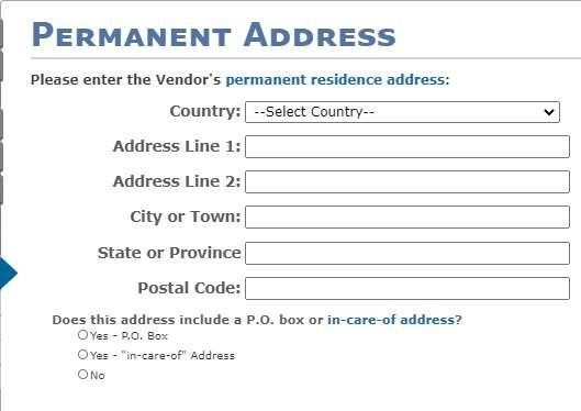 Permanent Address tab