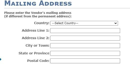 Mailing Address tab