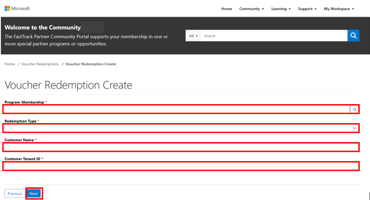 Step 4 of the Voucher Redemption Process